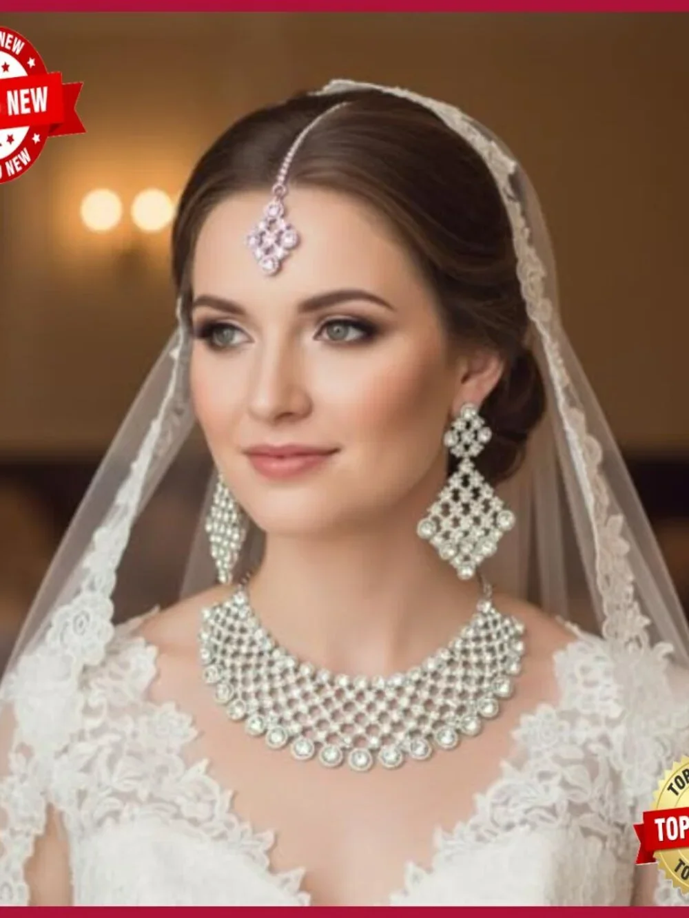 Rhinestone Designer Jewelry Necklace Set